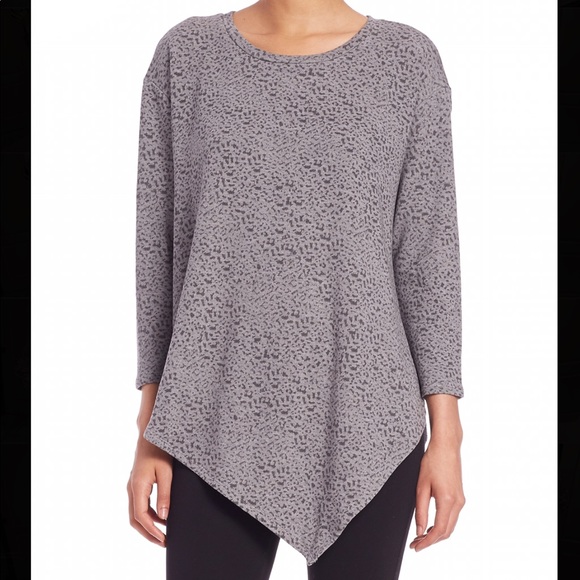 Soft Joie Asymmetric Sweater in Grey Leopard 🐆